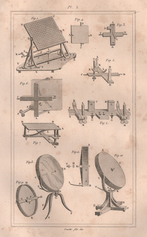 SCIENCE. Scientific equipment. BUFFON 1837 old antique vintage print picture